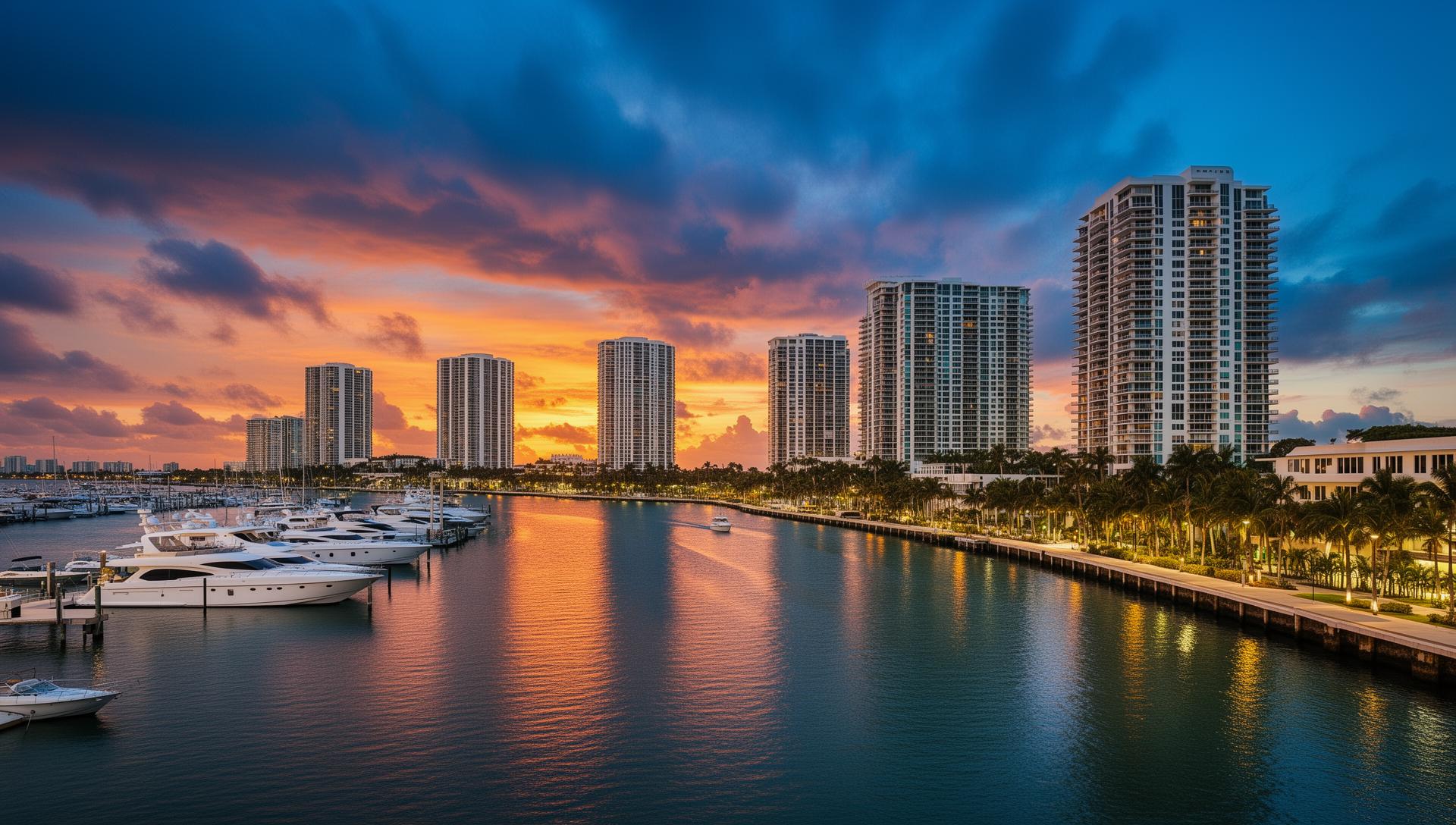 City skyline at night